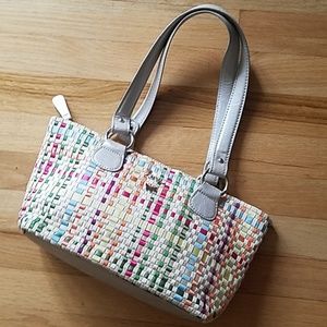 NWOT Lina Multi-Colored Woven Summer Purse